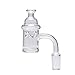 14mm Male 90 Degree 4mm Wall Thick Quartz with Glow Ball Glass Collector