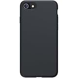 PowerBear Silicone iPhone 7 case/Silicone iPhone 8 Case | Slim Soft Touch Liquid Silicone Gel Rubber Case | Shock Absorption and Anti Scratch | for the Apple iPhone 7/8 - BLACK [24 Month Warranty]