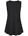 Tunic Tanks for Women,Messic Women's V Neck Sleeveless A-Line Solid Basic Long Flowy Casual Tank Top Tunic(Large,Black)