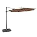 COBANA 10ft Cantilever Offset Patio Umbrella with Vertical Tilt and 360 Degree Rotation Function, Beige