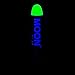 Moon Glow - Blacklight Neon UV Lipstick 0.16oz - Intense Green – Glows brightly under Blacklights / UV Lighting!