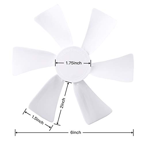 6" RV Vent Fan Blade Replacement with 12 Volt DShaft RV Fan Motor, RV