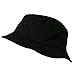 Big Size Cotton Blend Twill Bucket Hat - Black (For Big Head)
