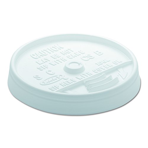 Dart 10UL White Sip Thru Lid - 10 Series (Case of 1000)