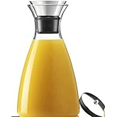 Glass Pitcher with Lid and Fridge Carafe - Serve and Store Your Water, Juice, Lemonade, Iced Tea, and Wine with a 50oz Capacity, Perfect for Brunch and Parties