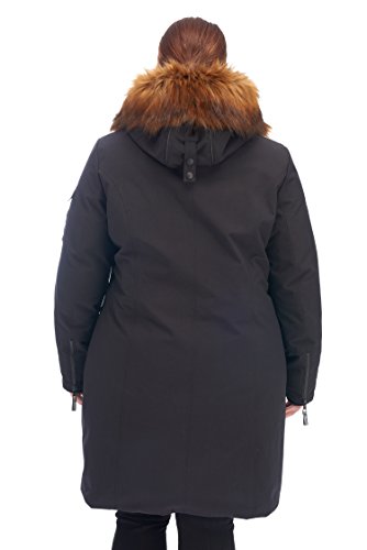 Alpine North Women's Size Down Long Parka Plus, Black, 1X - Thumbnail 2