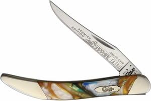 Case Sapphire Glow Small Toothpick Folding Knife with Long Clip Blade