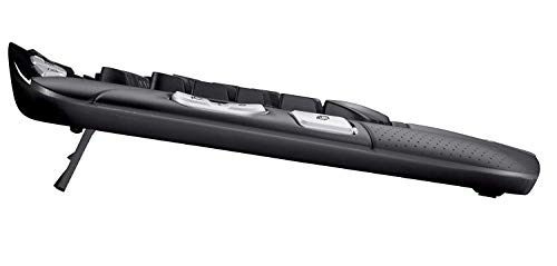 K350 2.4Ghz Wireless Wave Keyboard, Long Battery Life, Ergonomic Wave Design - Computer Desktop Tablet Keyboard - Black