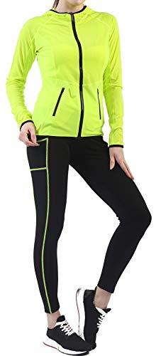 Activewear Sets for Women-Workout Clothes Gym Wear Tracksuits Yoga Jogging Outfit HoodieJacket Pant Legging 2PiecesSet