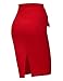 Regna X Love Coated Women's Slim Fit Elastic Waist Band Stretchy Pencil Skirt(Plus Size Available, 10 Colors)