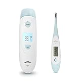 Little Martin's Thermometer Set -Infrared & Digital Thermometers Included - Fast, Accurate Temperature Readings - Inbuilt Fever Indicator - Designed for Babies, Children of All Ages（Blue）
