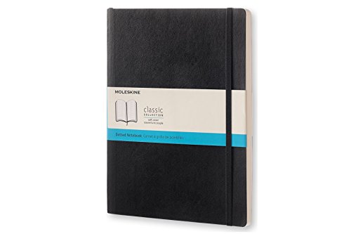 Moleskine Classic Notebook, Extra Large, Dotted, Black, Soft Cover (7.5 x 10)