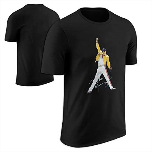 WPAD Men's Queen Band Freddie Mercury Autograph Sign T-shirt
