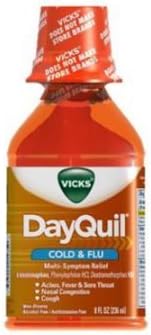 Vicks Dayquil Cold & Flu Relief Liquid 8 oz (Pack of 2) WLM