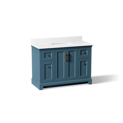 Kohler Charlemont 48" Bathroom Vanity Cabinet with White Sink and Quartz Top, M…