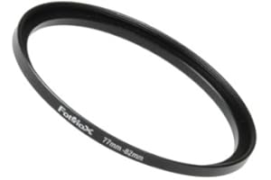 Fotodiox Metal Step Up Ring, Anodized Black Metal 77mm-82mm