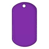 Military Dog Tags Purple Coated Stainless Steel 25 Count