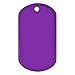 Military Dog Tags Purple Coated Stainless Steel 25 Count