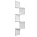 AZ Home and Gifts nexxt Provo 4-Tier MDF Corner Shelf in White | 12 in. x 57 in.