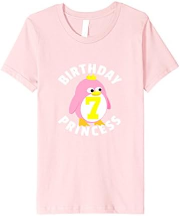 unisex-child Happy Birthday Princess 7 T Shirt Premium Seventh 8 Pink