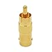 VCE 10-Pack Gold Plated BNC Female to RCA Phono Male Plug Adapter CCTV