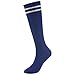 Soccer Socks Basketball Socks Youth Long Knee High Cotton Cushion Tube Socks 2 Pairs Blue