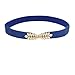 uxcell Women Leaf Shaped Interlocking Buckle 2.5cm Wide Stretch Cinch Belt