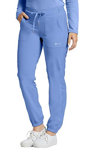White Cross Oasis Fit Women's Jogger Scrub Pant (Ceil Blue, X-Small)