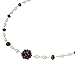 NOVICA Handmade Cultured Freshwater Pearl Garnet Pendant Necklace .925 Sterling Silver Stainless Steel Red White Thailand Birthstone [18 in L x 0.4 in W] 'Caviar'