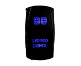 OZ-USA POD Light Switch Blue led Laser Rocker UTV Truck Polaris RZR XP 900 800 Dash tj