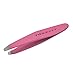 Tweezty Tweezer Set for Travel - Mini Slant Tweezers and Precision Tweezers - Tweezers for Eyebrows and Tweezers for Ingrown Hair - Pink Tweezers Kit with Travel Case