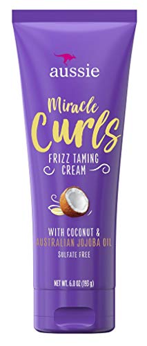 Aussie Miracle Curls Frizz Taming Curl Cream With Coconut & Jojoba Oil, 6.8 oz