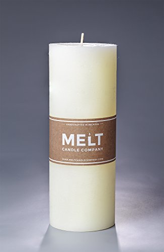 3" x 8" Ivory Pillar Candles Set of 2 Unscented for Weddings Home Decoration Restaurant Church Spa Smokeless Cotton Wick - Thumbnail 3