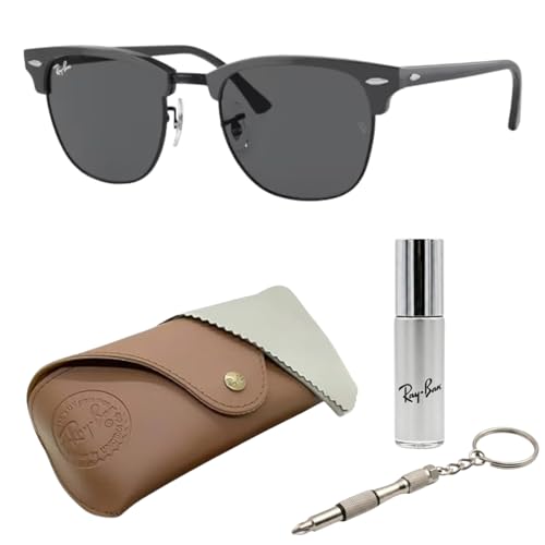 Ray-Ban RB3016 CLUBMASTER CLASSIC Sunglasses with Official Eyewear Kit at Amazon