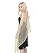 MissShorthair Women's Sparkle Shawls and Wraps for Party Dresses,Metallic Ivory Gold
