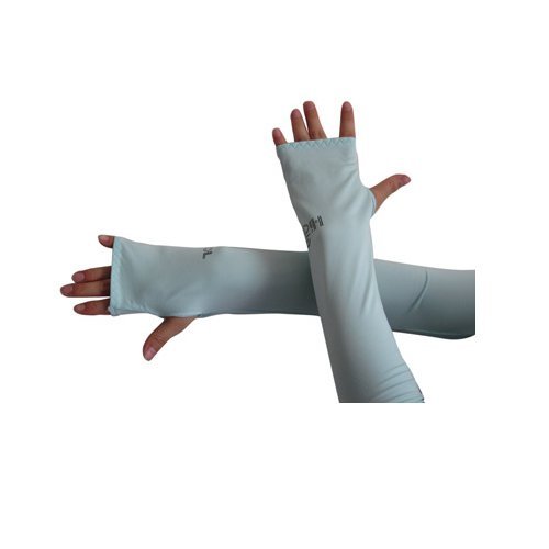 AUCH 4 Pairs Dul-purpose Sun Protection Cooler Fingerless Arm Sleeves Cover for Bike/Hiking/Golf/Cycling/Fishing/Driving/Jogging/Claiming (Black,White,Pink&Light Blue Color)