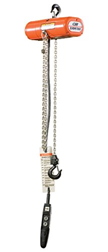 CM 2119 3-Phase Single Speed ShopStar Electric Chain Hoist, 1000 lbs Capacity, 10' Lift Height, 12 fpm Lift Speed, 1/6HP, 230V/60Hz