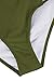 Kisscynest Women's Plus Size Swimwear 2 Piece High Waisted Swimsuit Ruffle Bikini Army Green 2XL