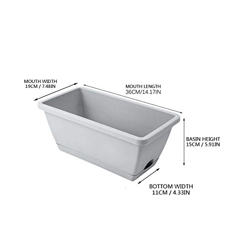 MEIYOUMK 1/3/6PC Balkontopf Pflanzkasten mit Wasserspeicher, Blumenkasten, für Küche Balkon Fensterbank Pflanzen von… – Bild 8