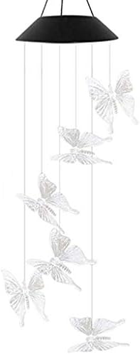 Big Sale!WORMENG Lights,LED Solar Powered Butterfly Wind Chimes Light Home Garden Hanging Lamp Decor for Home,Garden A