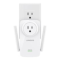 Linksys AC1200 Amplify Dual Band High-Power Wi-Fi Gigabit Range Extender / Repeater with Intelligent Spot Finder Technology and AC Pass Thru (RE6700)