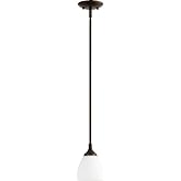 Quorum 3059-86 Transitional One Light Pendant from Enclave Collection in Bronze/Dark Finish,