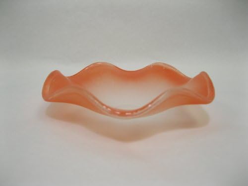 Variation Color 4.25" Wavy Replacement Glass Dish for Electric Oil Aromatherapy Burner/Warmer (Orange Matte)