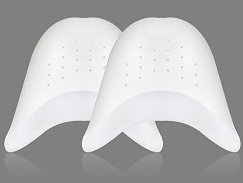 Silicone Gel Soft Ballet Pointe Dance Ballet Toe Cushion Foot Care Protector (White)