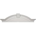 Ekena Millwork PED68X17X06ST 68 1/8-Inch W 62 1/2-Inch BW x 17 3/8-Inch H x 6 1/8-Inch P Elliptical Sunburst with Trim Pediment