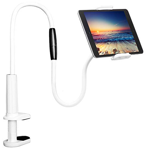 Peyou Gooseneck Tablet Phone Holder, 40" Long Arm Lazy Cellphone Tablet Clamp Desk Bed Mount Stand Compatible for iPad Pro/Air/Mini, for iPhone XS Max XR X 8 7 Plus,Galaxy Note 9 8 S9, 4-10.6" Devices