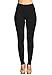 Leggings Mania Women's Plus 3X-5X Solid Full Length High Waist Leggings Black