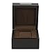 Tech Swiss Watch Box Extra Large 1 Watch Brown Wood Finish Engravable Plate Removable Cushion