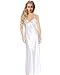 ETAOLINE Women Satin Nightgown Lace Lingerie Trimmed Full Length Slip Dress