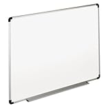 Universal 43723 Dry Erase Board, Melamine, 36 x 24, White, Black/Gray Aluminum/Plastic Frame by Universal
